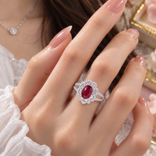 紅寶石女戒 無燒 1克拉 RG00159