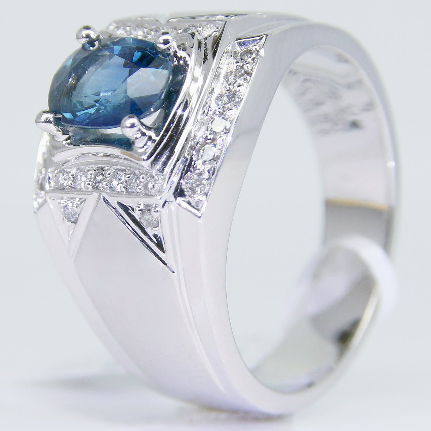 藍寶石男戒 錫蘭 1克拉 SM00714