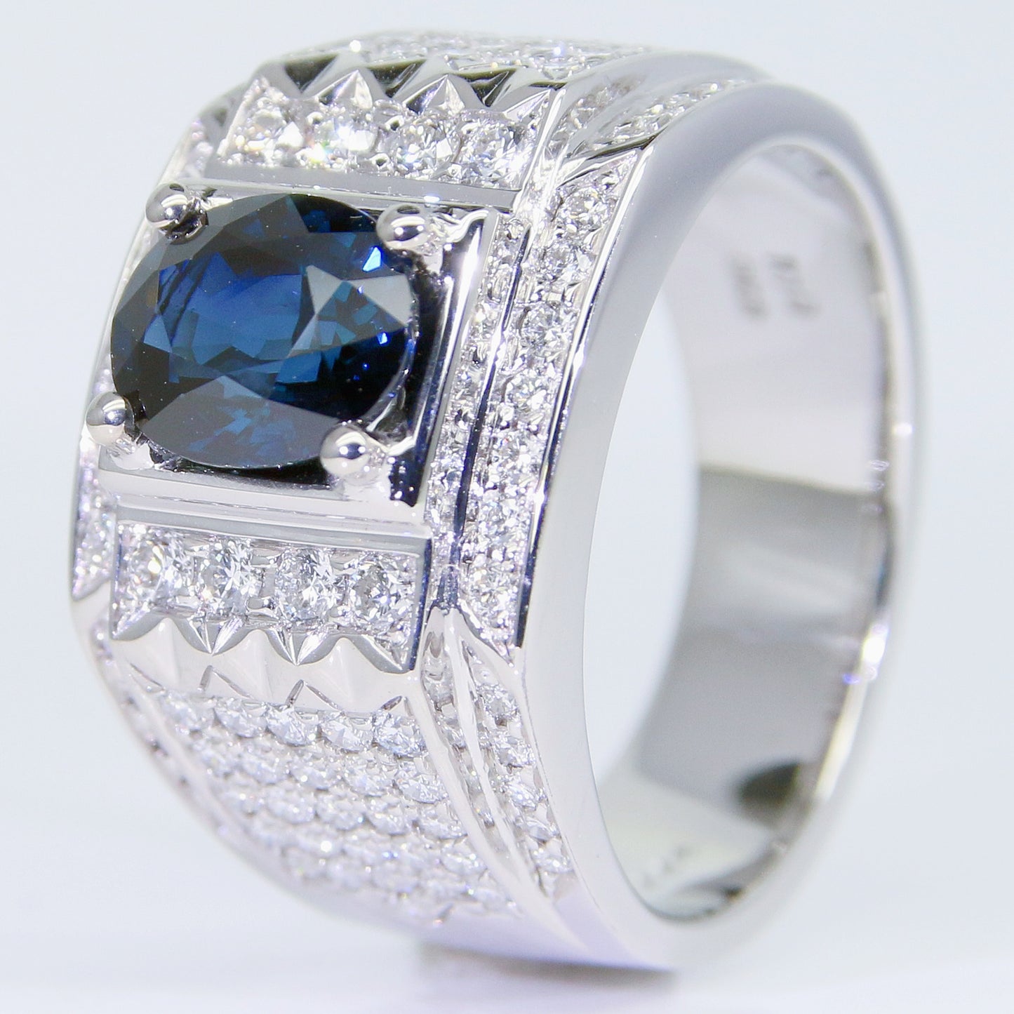 藍寶石男戒 錫蘭 2克拉 SM00749