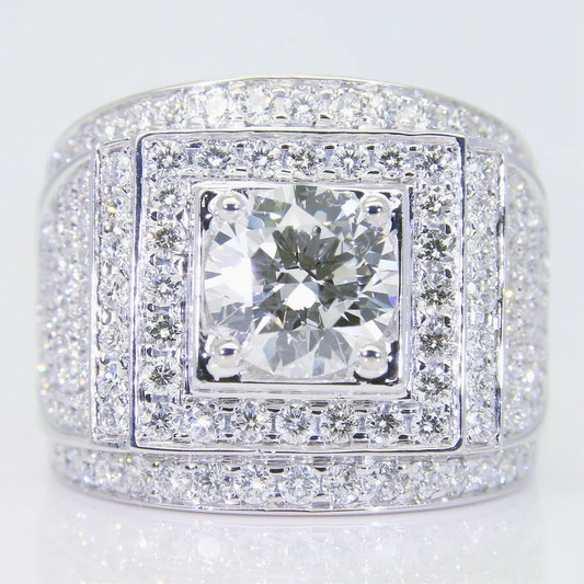 培育鑽石 2克拉 鑽石男戒 DM00737