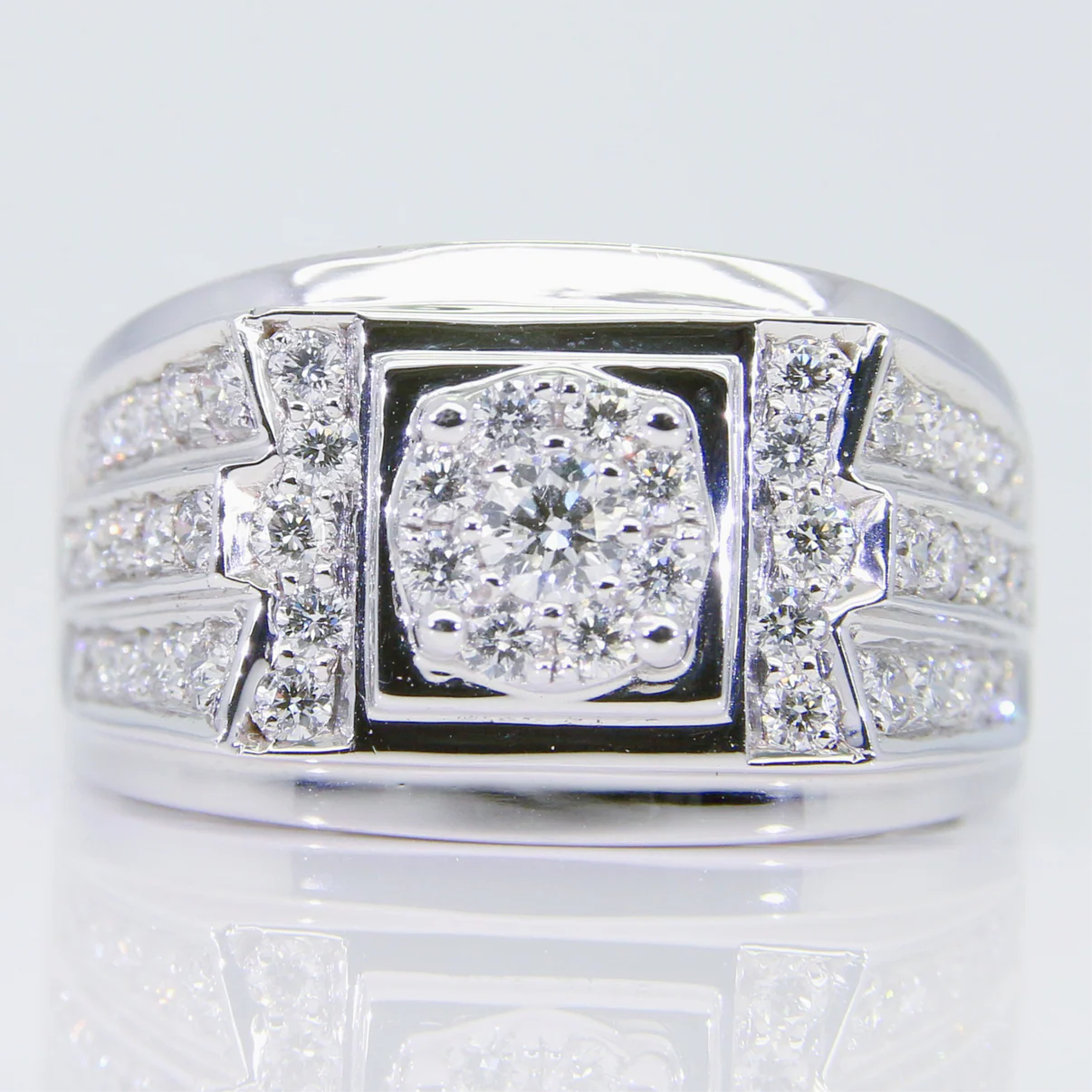 鑽石男戒 50分-1克拉 組合鑽 空台 DM00367