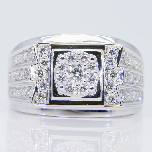 鑽石男戒 50分-1克拉 組合鑽 空台 DM00367