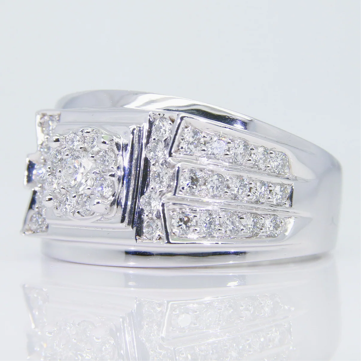 鑽石男戒 50分-1克拉 組合鑽 空台 DM00367