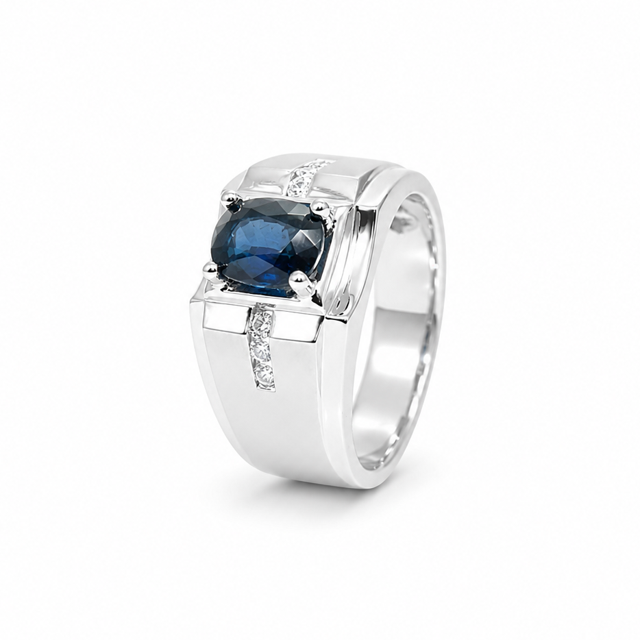 藍寶石男戒 1克拉 SM00767