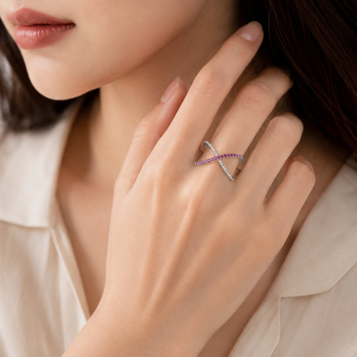 Interlace 交織線戒 20分 鑽戒 DG01301