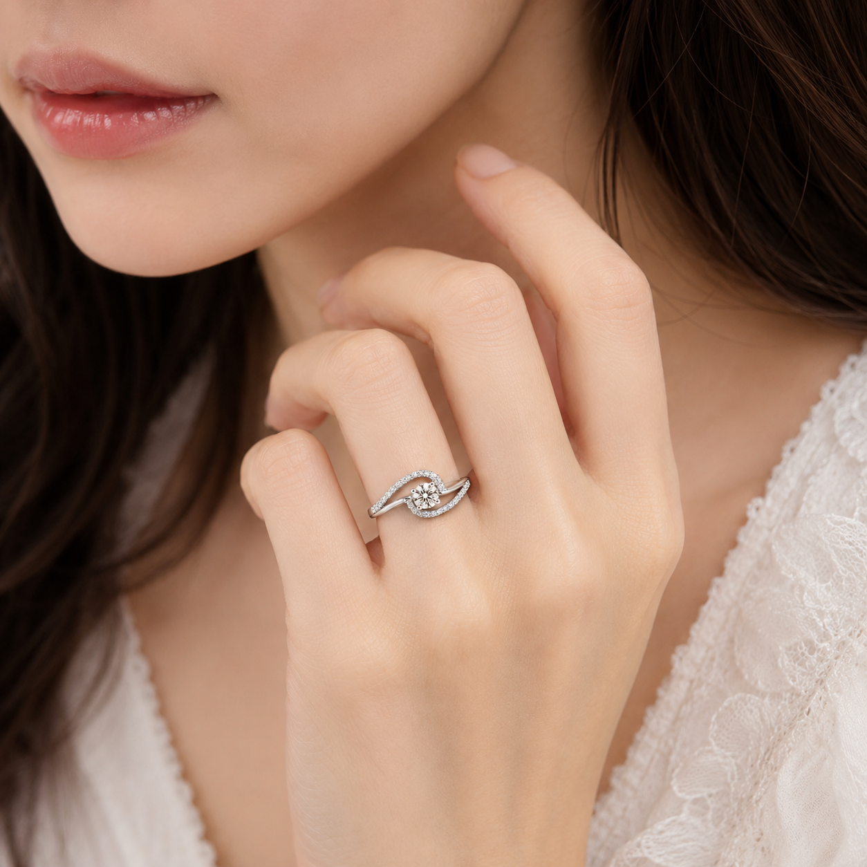 Interlace 交織 鑽戒 30分 50分 DG01362
