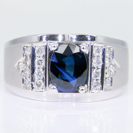 藍寶石男戒 1克拉 SM00680