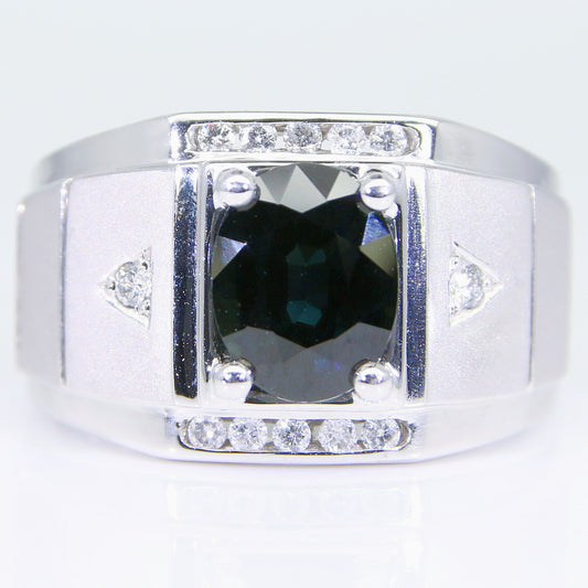 藍寶石男戒 2克拉 SM00602