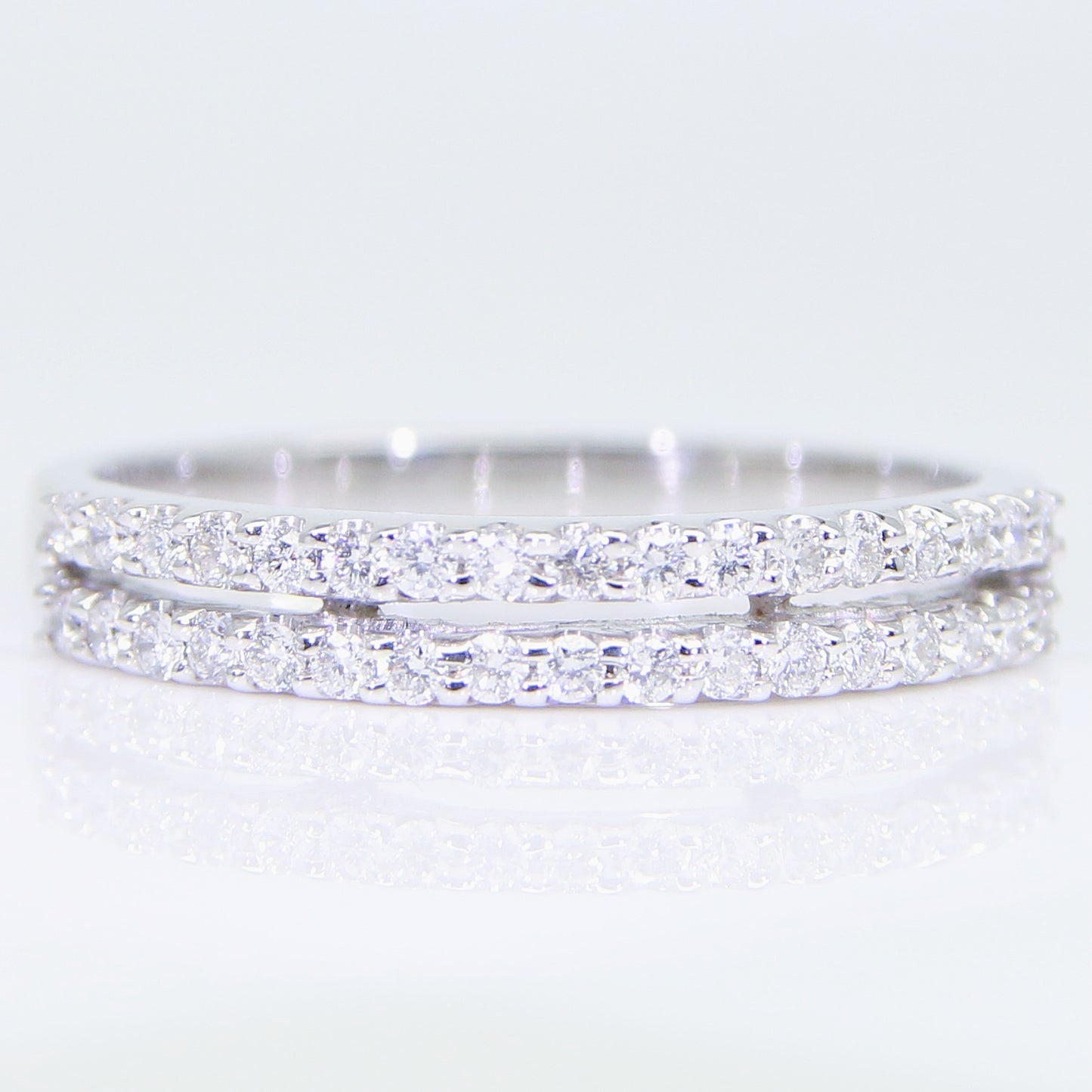 鑽石線戒 雙排 DG01653