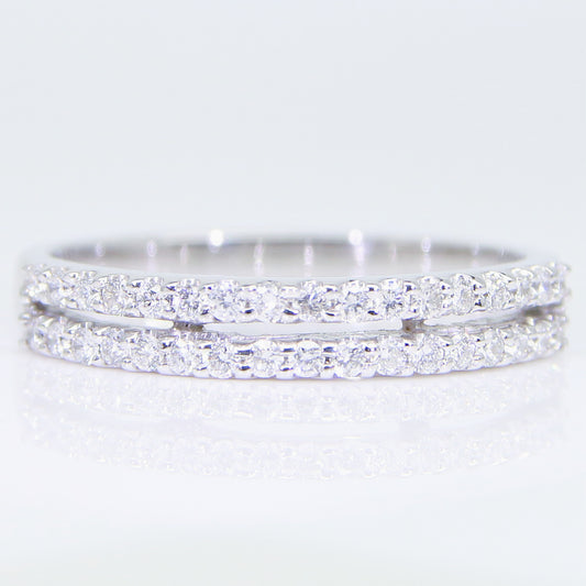 鑽石線戒 雙排 DG01653