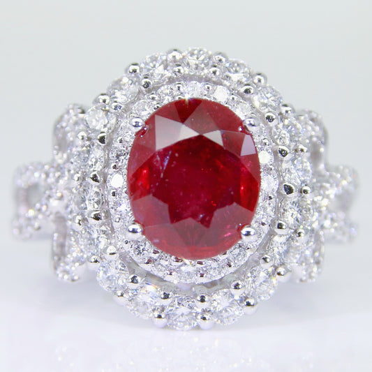 紅寶石女戒 鴿血紅 2克拉 RG00232