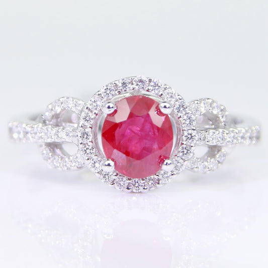 紅寶石女戒 緬甸 鴿血紅 0.97克拉 RG00214