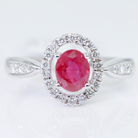 紅寶石女戒 鴿血紅 0.95克拉 RG00203