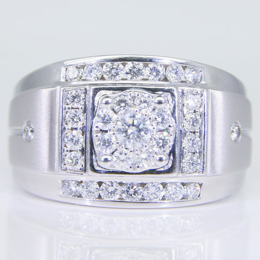 鑽石男戒 50分-1克拉 組合鑽 空台 DM00458