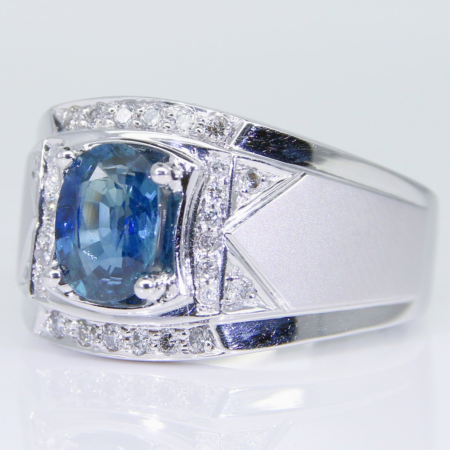 藍寶石男戒 錫蘭 1克拉 SM00714