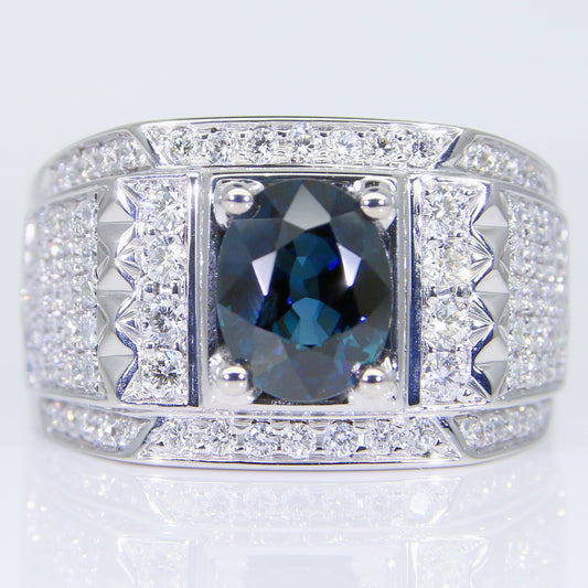 藍寶石男戒 錫蘭 2克拉 SM00749