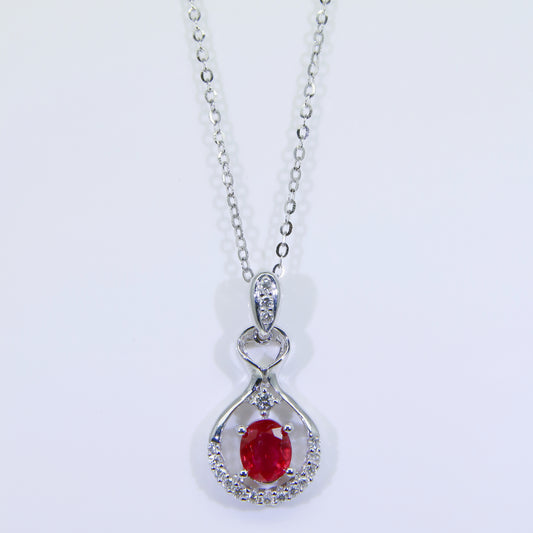 紅寶石墜子 緬甸 鴿血紅 0.66克拉 RD00135