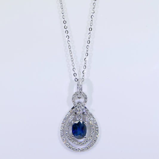 藍寶石墜子 錫蘭 皇家藍 2克拉 SD00209