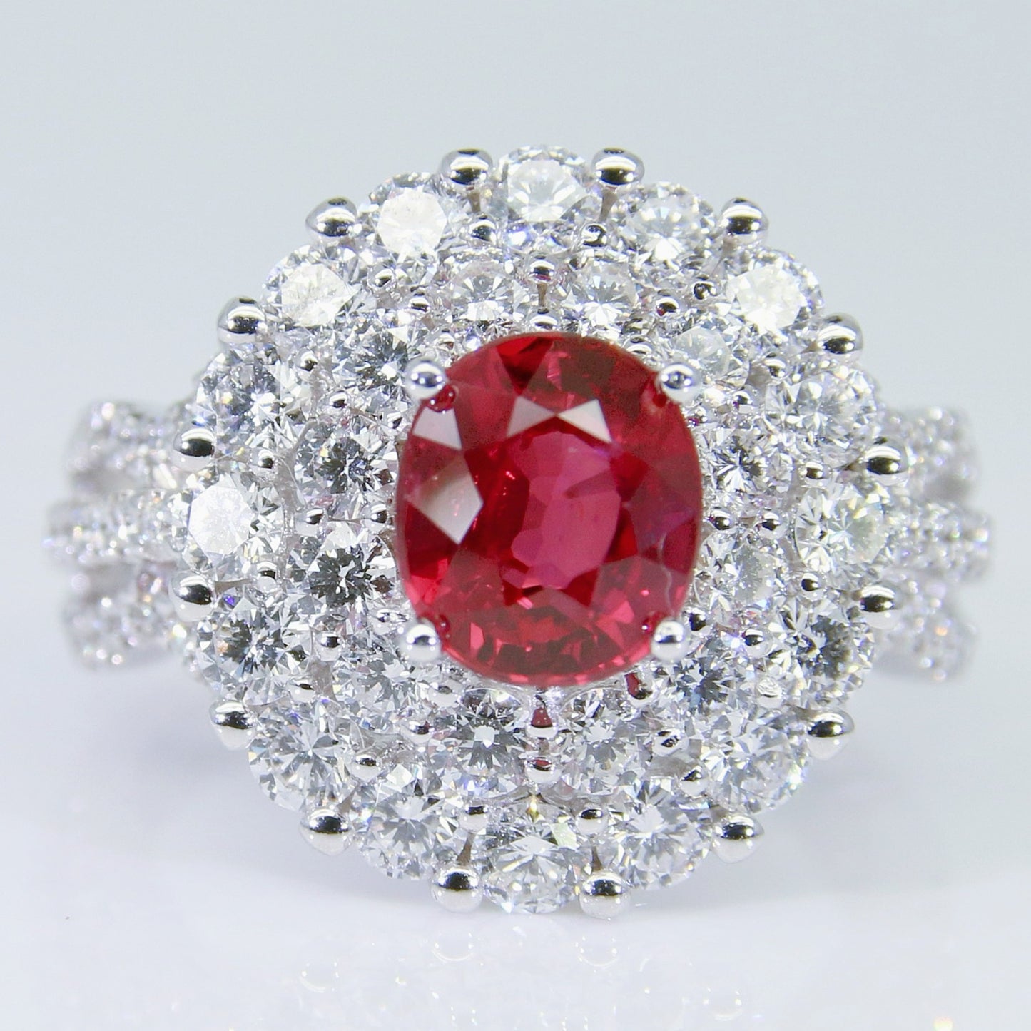 紅寶石女戒 無燒 鴿血紅 2克拉 RG00182