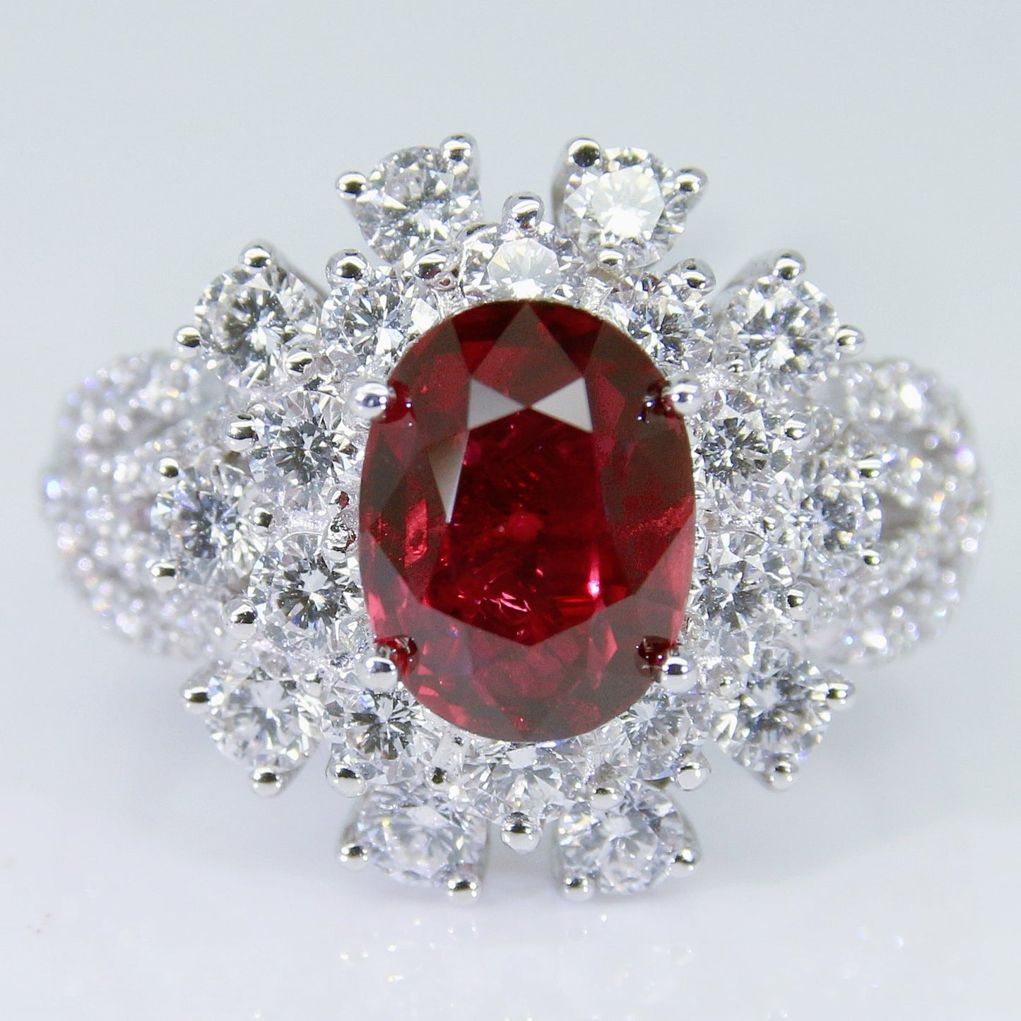 紅寶石女戒 無燒 鴿血紅 3克拉 RG00176