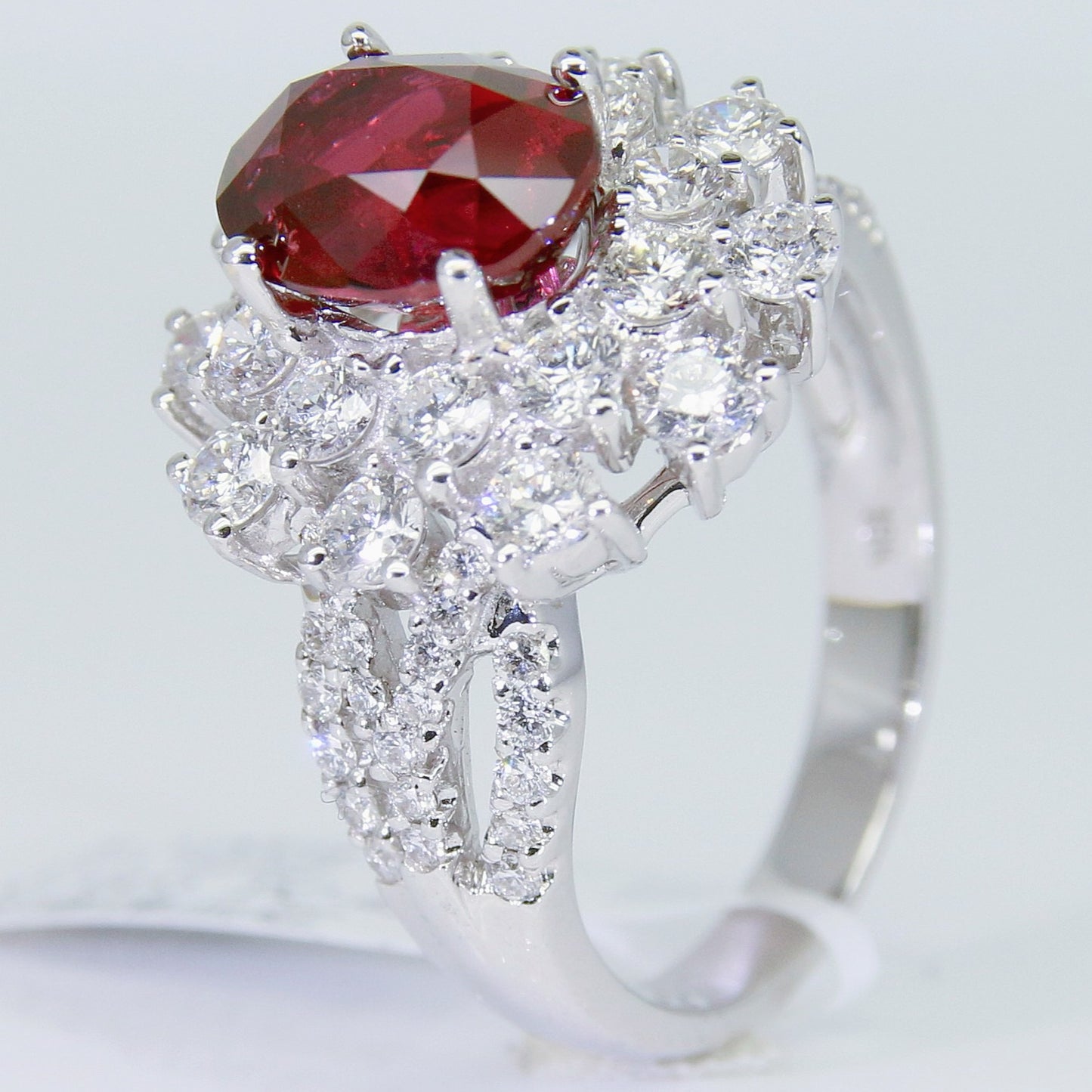 紅寶石女戒 無燒 鴿血紅 3克拉 RG00176