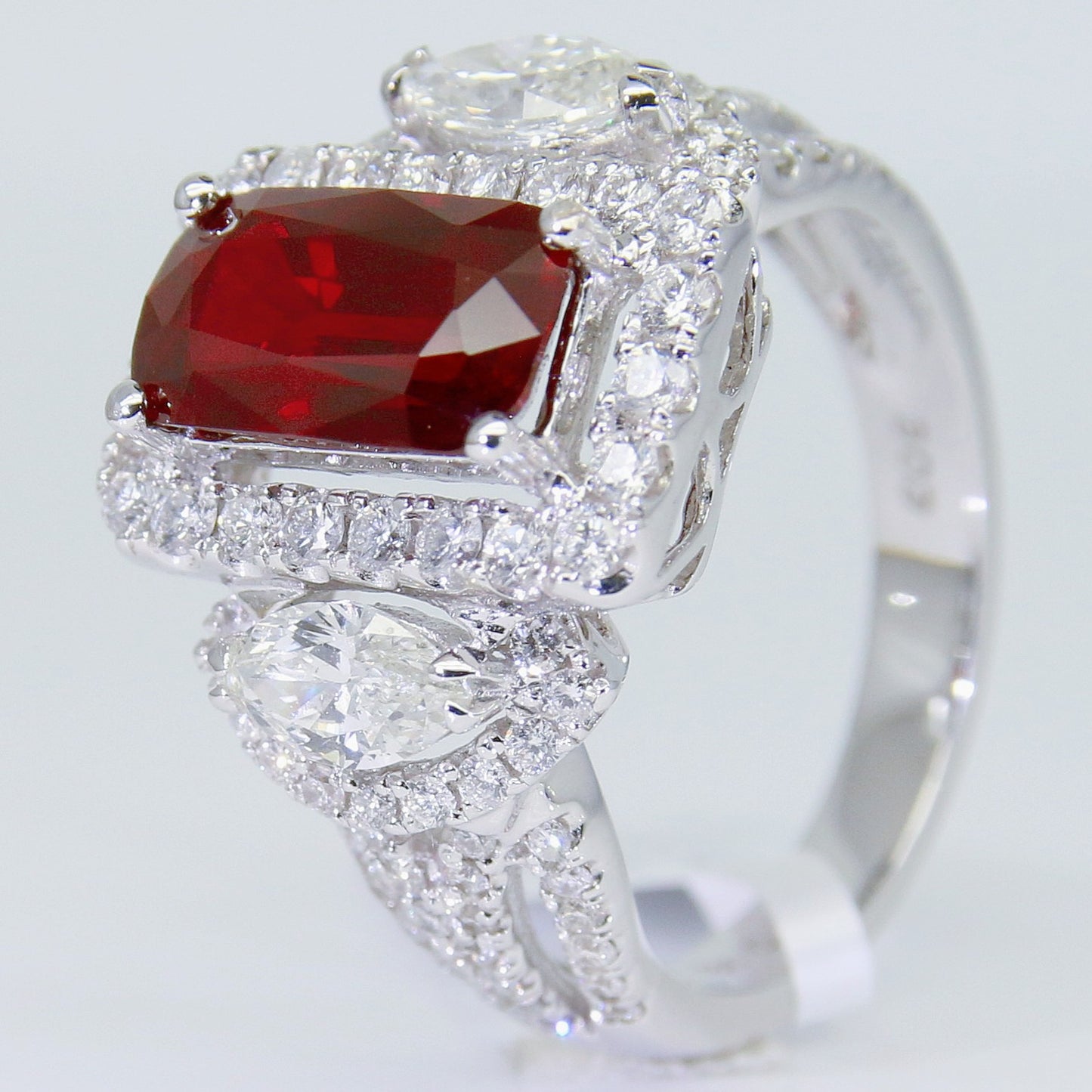 紅寶石女戒 長方形 鴿血紅 3克拉 RG00152