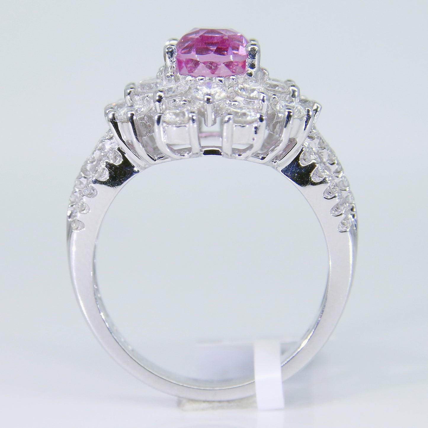 天然 無燒 粉紅藍寶戒指 2克拉 NG00018