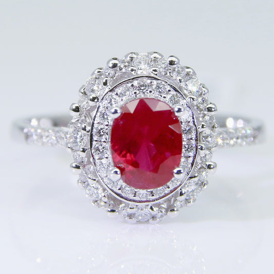 紅寶石女戒 緬甸 鴿血紅 0.77克拉 RG00209