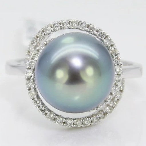 大溪地黑珍珠 戒指 11mm PG00047