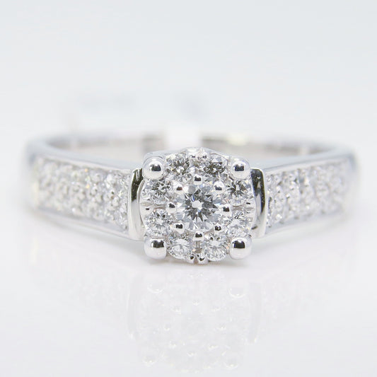 永恆鑽戒 經典四爪鑲 組合鑽 空台 DG01154