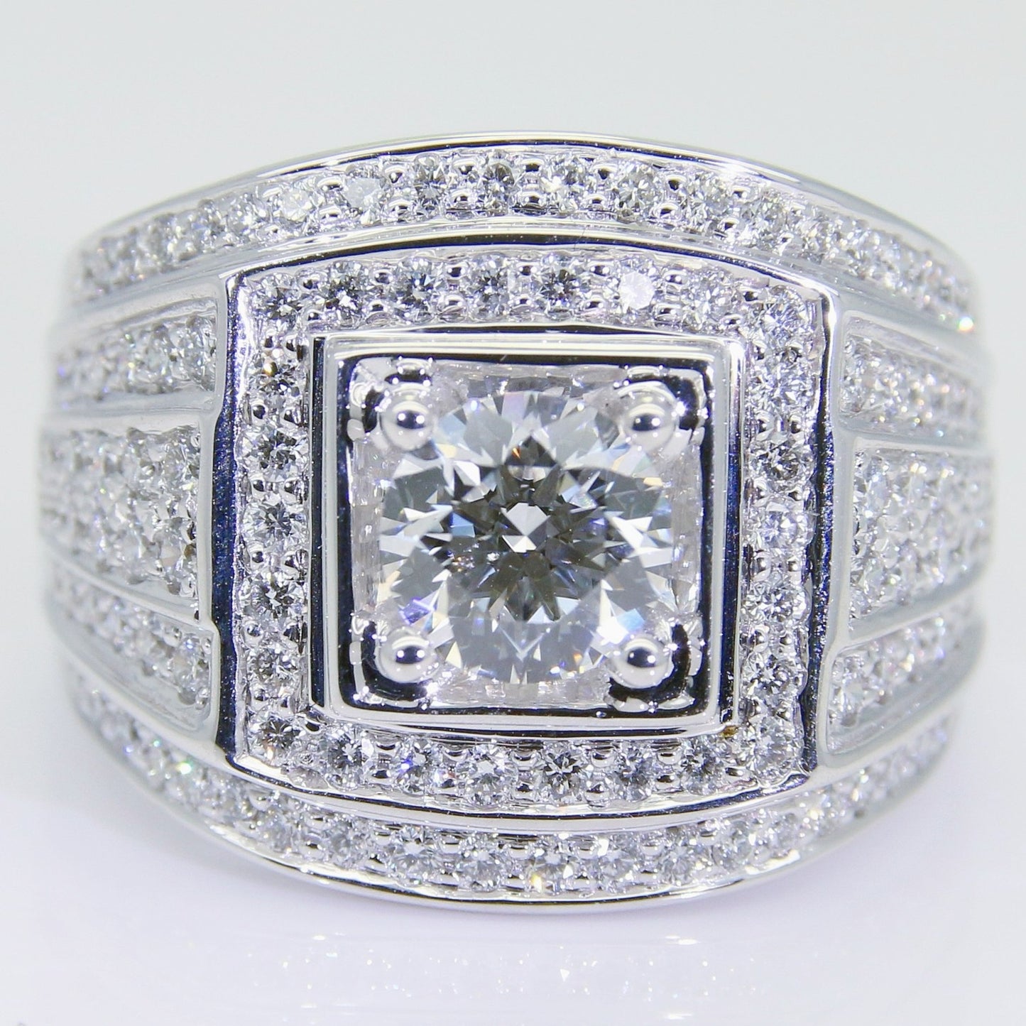 培育鑽石 1克拉 鑽石男戒 DM00719