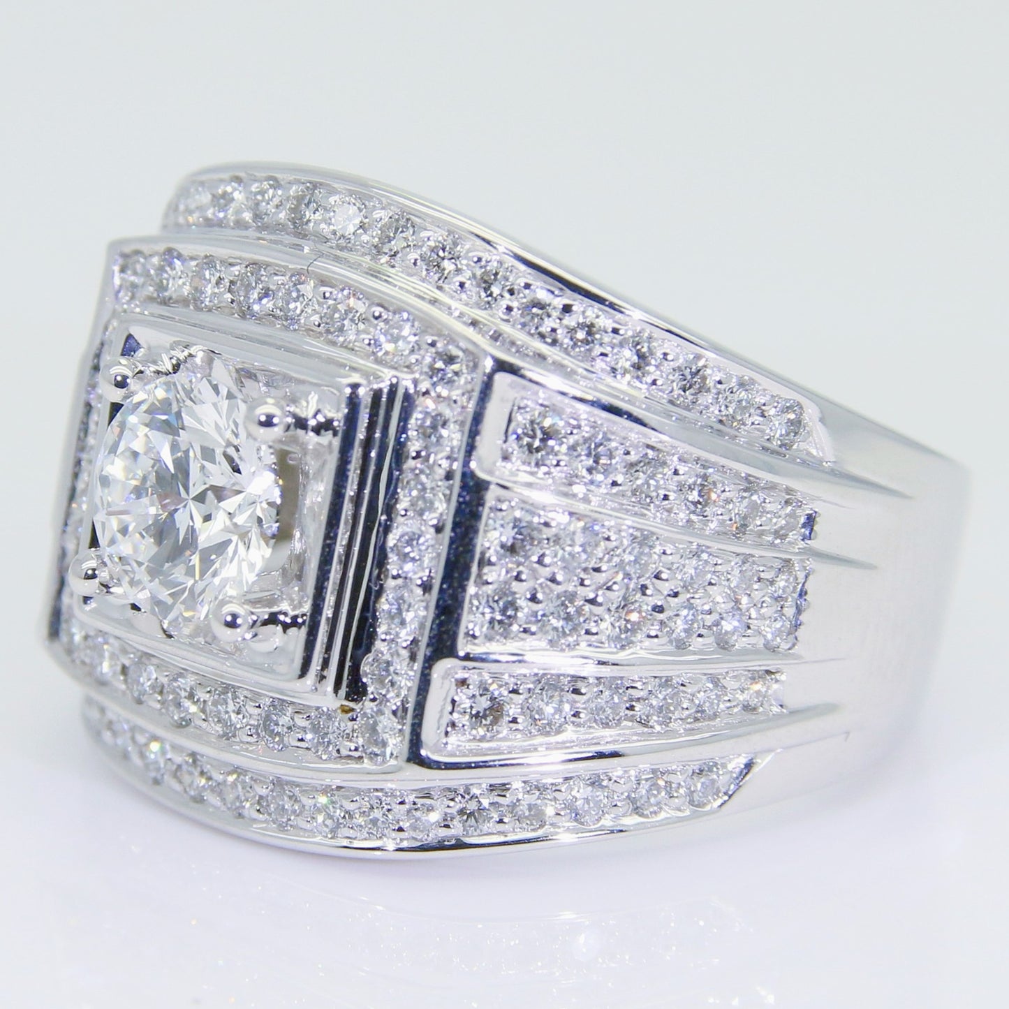 培育鑽石 1克拉 鑽石男戒 DM00719