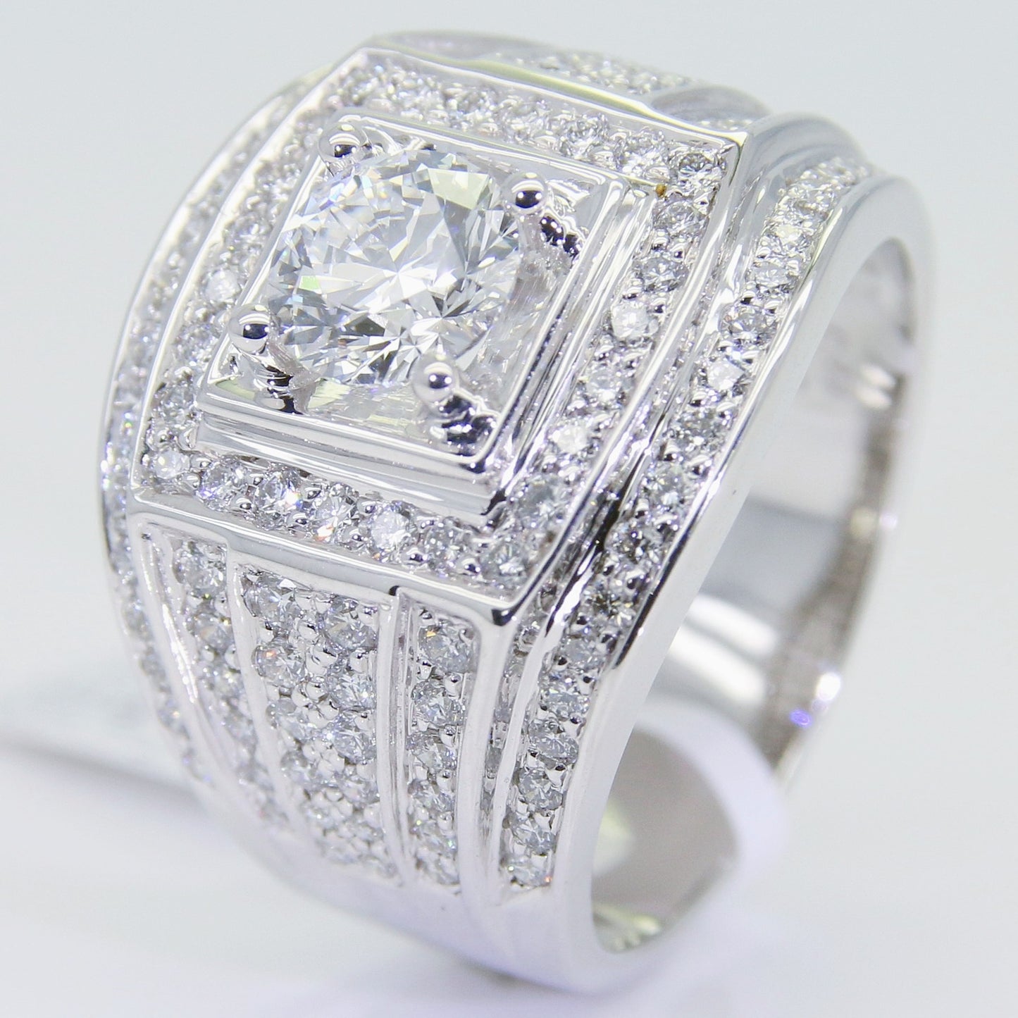 培育鑽石 1克拉 鑽石男戒 DM00719