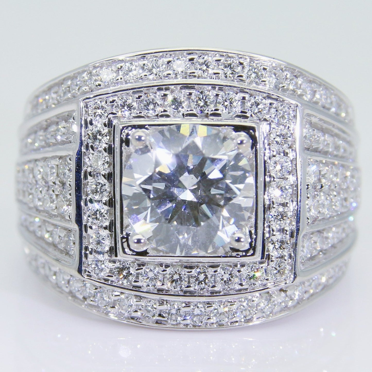 培育鑽石 2克拉 鑽石男戒 DM00720