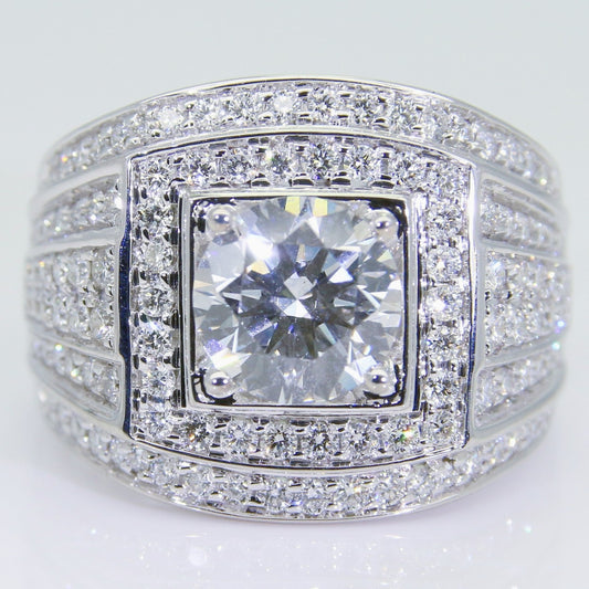 培育鑽石 2克拉 鑽石男戒 DM00720