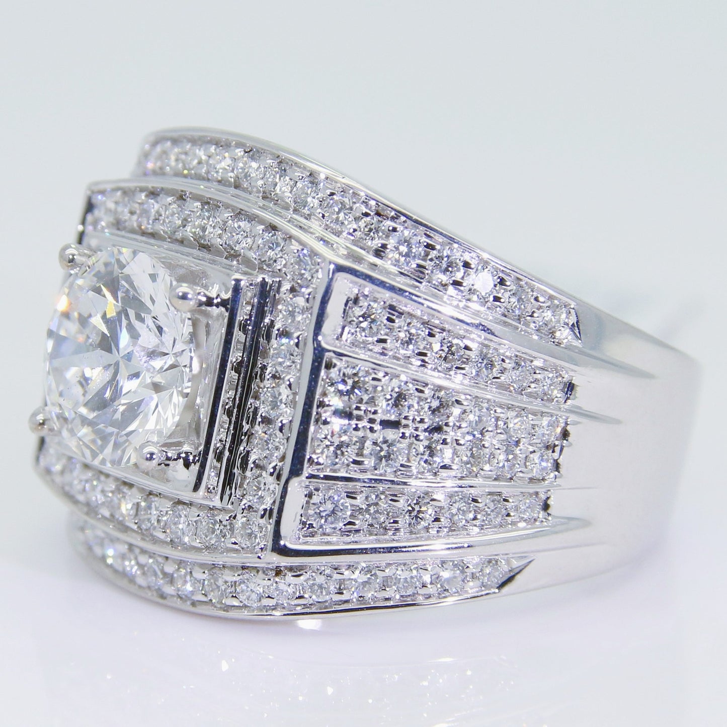 培育鑽石 2克拉 鑽石男戒 DM00720