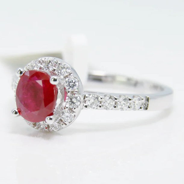 紅寶石女戒 緬甸 鴿血紅 0.73克拉 RG00215