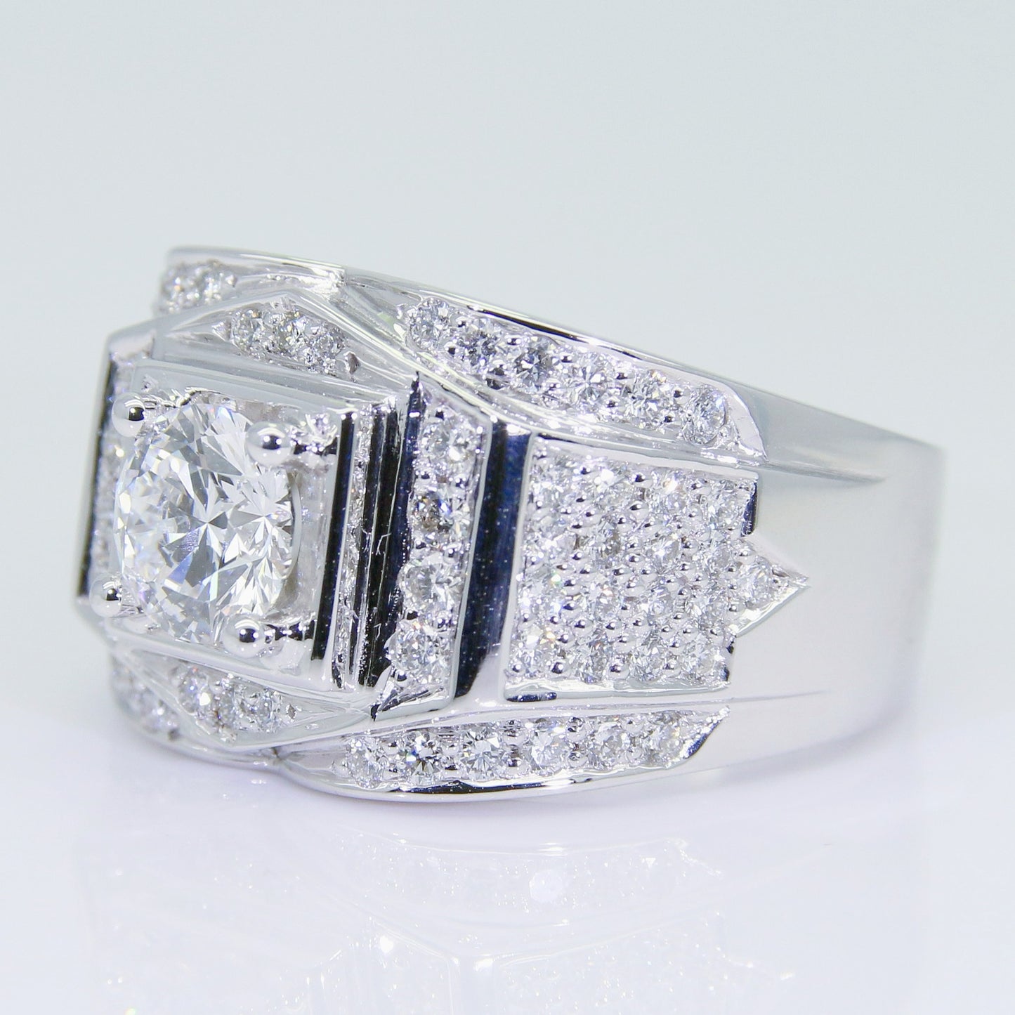 培育鑽石 1克拉 鑽石男戒 DM00731