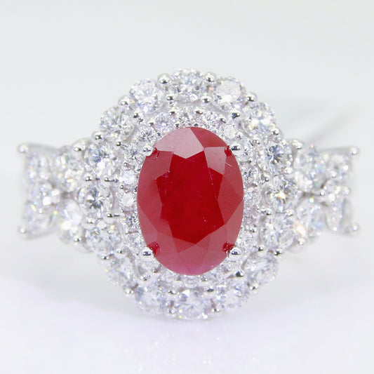 紅寶石女戒 鴿血紅 2克拉 RG00230