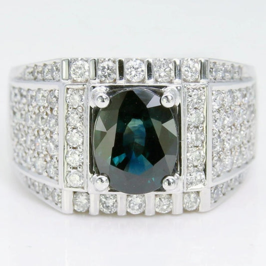 藍寶石男戒 無燒 2克拉 SM00620