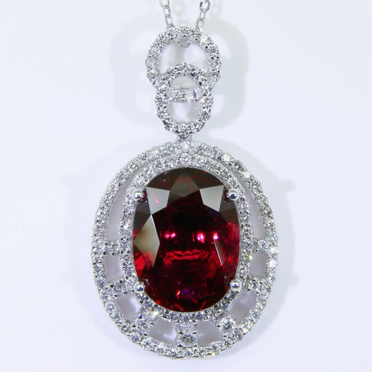 碧璽墜子 紅 無燒 9克拉 KD00043