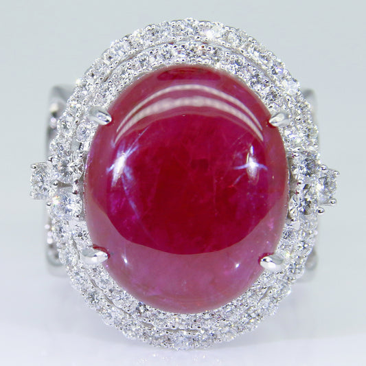 紅寶石女戒 橢圓面 12克拉 RG00155