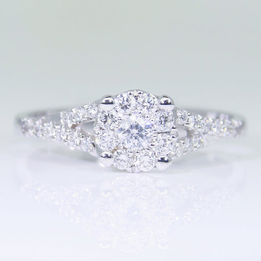 永恆鑽戒 經典四爪鑲 組合鑽 空台 DG01161