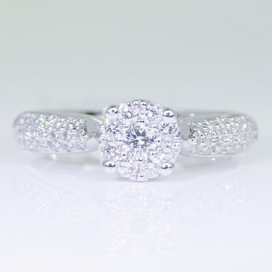 永恆鑽戒 經典四爪鑲 組合鑽 空台 DG01160