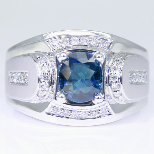 藍寶石男戒 錫蘭 1克拉 SM00709