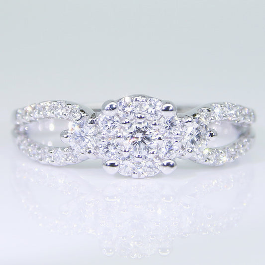 永恆鑽戒 經典四爪鑲 組合鑽 空台 DG01162