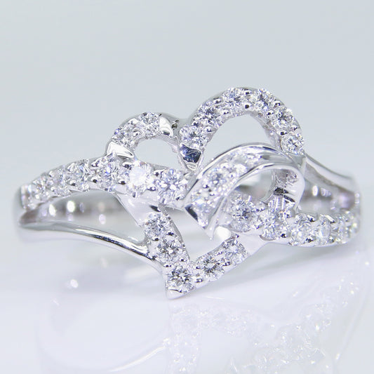 鑽石線戒 心形 DG01308