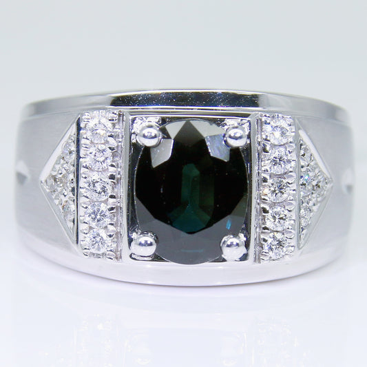 藍寶石男戒 2克拉 SM00587