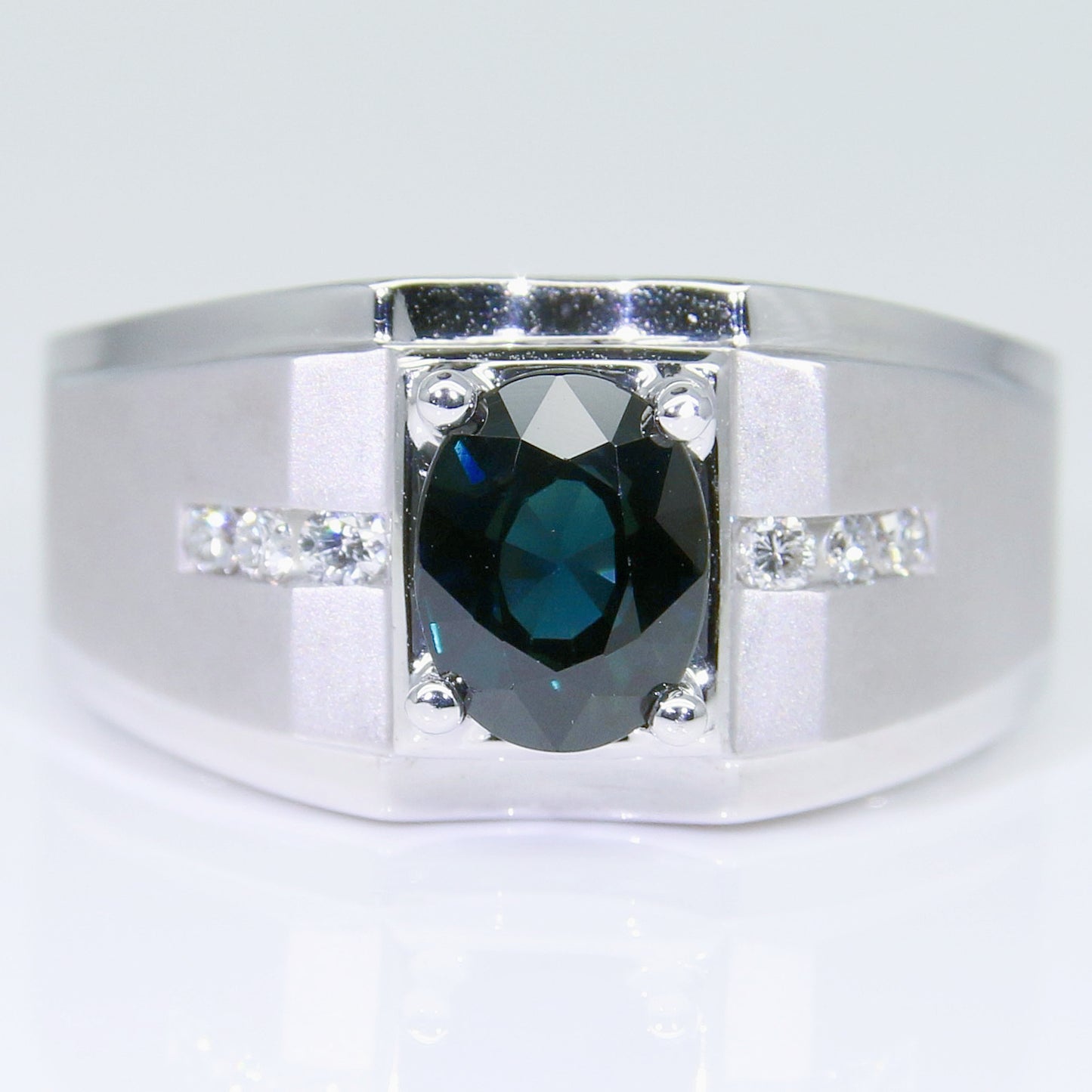 藍寶石男戒 無燒 錫蘭 1克拉 SM00718