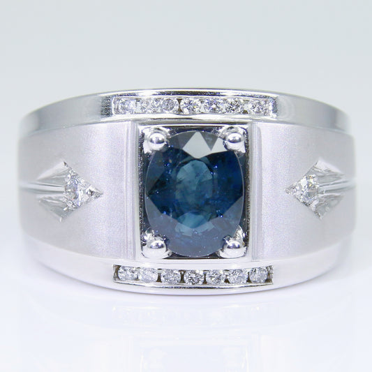 藍寶石男戒 1克拉 SM00742